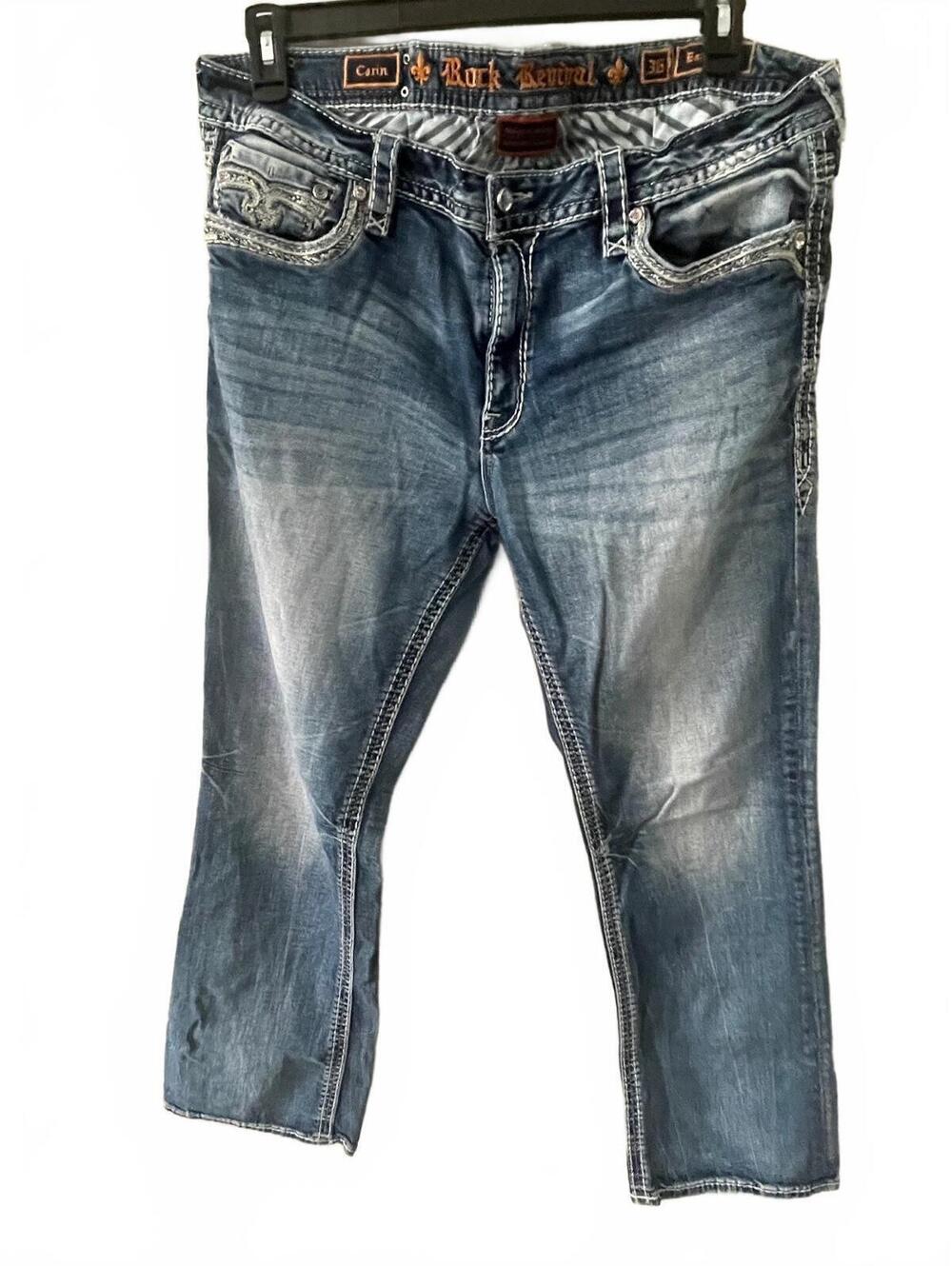 Rock Revival "Corin" Easy Bootcut Denim Jeans 36x30